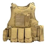 YAKEDA Tactical Vest Outdoor Vest Field Play-E88005 (Khaki)