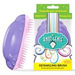 Knot Genie Detangling Hair Brush for Kids (Mystic Mauve) | Perfect Detangling Brush for Curly Hair, Gently Separate Tangles, Leaves Hair Smooth and Shiny | The Pain Free Knot Detangler