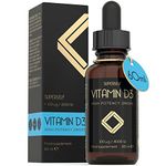 Vitamin D Drops - Vitamin D3 4000 IU Liquid for Adults - 60ml 1200 Drops - High Strength & Absorption Supplement for Strong Bones, Teeth, Immune System - Vit D 1000IU per 1 Drop - UK Made & Vegetarian