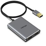 fairikabe USB 3.0 to Dual HDMI Adapter 4K 30Hz, USB to HDMI Adapters for 2 Monitors/TV, USB A to HDMI Splitter Support Windows/Mac OS MST Mode for 3 Extended Display