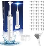 Electric Flosser with 4 Speeds + 60 Replacement Heads - Vibration Flosser, Rechargeable, Tongue Scraper/Cleaner, Power Flosser for Adults & Kids, Electric Dental Floss with Wireless Charging Base