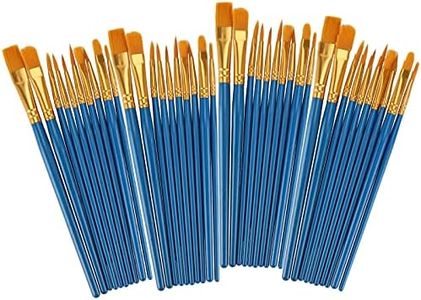 40 Pieces Paint Brushes Set Detail Small Brush, Oil Watercolor Acrylic Paint Brush, Artist Paintbrushes for Acrylic Painting, Body Face Rock Canvas, Kids Adult Drawing Arts Crafts Supplies, Blue