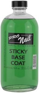 Pro Nail Sticky Base Coat - Long-Lasting Adhesion, Secure Nail Polish - 16 Oz