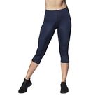 CW-X Women's Stabilyx Joint Support 3/4 Capri Compression Tight, True Navy, S