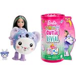 Barbie Cutie Reveal Chelsea Doll & Accessories, Animal Plush Costume & 6 Surprises Including Color Change, Bunny as Koala, HRK31