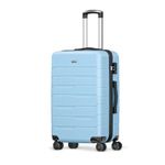 Strenforce Carry On Luggage Lightweight Durable ABS Suitcase with Spinner Wheels TSA Lock 20 Inch,Light Blue