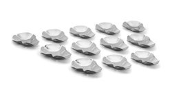 Outset Grillable Shells, Stainless Steel Grillable Oyster Shells, Set of 12