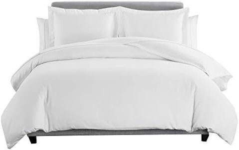 sheetsnthings Solid White 600 Thread Count King 8pc Bed in A Bag Comforter Set 100% Cotton Including Sheet Set+ Duvet Set +Down Alternative Comforter
