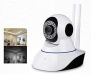 Pelupa V380pro IP Dual Antenna WiFi Enabled Wireless Indoor Security Camera with Night Vision 1080P Resolution Rotatable Video Remote Control View Via Smart Phone for Security Home Office
