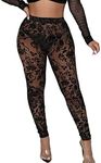 Women's Tie Dye Mesh Legging - High Waist Sheer Pantihose Long Pants Stretchy Tights Clubwear Closed Toe, Floral(ankle Length), Small