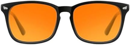 TIJN Blue Light Blocking Glasses for Computer, TV, Gaming Improve Sleep by Naturally Producing Melatonin for Women Men, Orange Lens