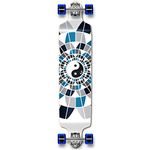 YOCAHER Professional Speed Drop Down Stained Complete Longboard, YingYang