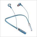 Zavia Punch 325 Bluetooth 5.0 Wireless in-Ear Headphones with mic with 15Hrs Playtime, Dual Pairing, Super Bass 10mm Drivers, Flexible Neckband (Steel Blue)