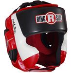 Ringside Ultra Light Sparring Headgear, Red/Black, Large