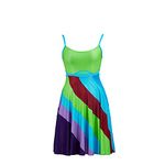 Women's 13 Going On 30 Costume Jenna Rink Mini Slip Dress Vintage Strap Dress (S) Green