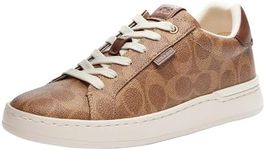 COACH Women's Non Tech Athletic Lowline Luxe Low Top Sneaker , Color Tan, Size 8.5