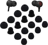 ALXCD Ear Tips Replacement for Beats Flex Wireless Earphones, S/M/L/D 4 Sizes 8 Pairs Soft Silicone Eargel Earbuds Tips, Fit for Beats Flex, 8 Pairs (Black)