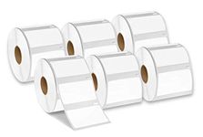 [6Rolls, 1000/Roll] Dymo 30334 Compatible 2-1/4" x 1-1/4" (57mm x 32mm) Medium Multipurpose / Barcode / FBA Labels - Compatible with DYMO Labelwriter 450, 4XL,Zebra Desktop and Rollo Printers - Compatible with DYMO Labelwriter 450, 4XL,Zebra Desktop and Rollo Printers. [Not for Dymo 550 &5XL]