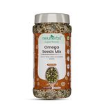 Neuherbs Omega-3 Fiber 4-in-1 raw & Unroasted seeds mix 200g | Diet snacks | Super Seeds Mix For Eating | Healthy Food For Weight Management, Heart,Good Skin