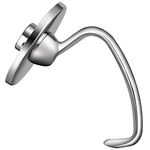 LETOMS Dough Hook for Kitchenaid Stand Mixer 4.5QT and 5QT, Mixer Dough Attachment for Kitchenaid, Dishwasher Safe, Silver (011-50002-S-LET-1)