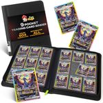 FunGuys Trading Card Binder, 9 Pocket, 504 Side Loading Sports Card Binder, Card Collection for Yugioh Card, MTG, TCG Book Holder