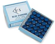 Laxmi Ganesh Billiard & Snooker 9 mm Blue Diamond Cue Tip - 50 Pieces