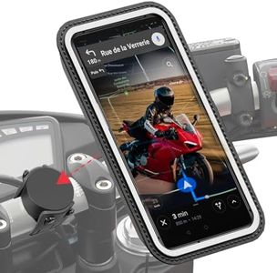 SHAPEHEART innovation française, Support telephone moto magnétique. Antivibration, avec pochette imperméable détachable. Porte téléphone moto, scooter, guidon, accessoire moto universel