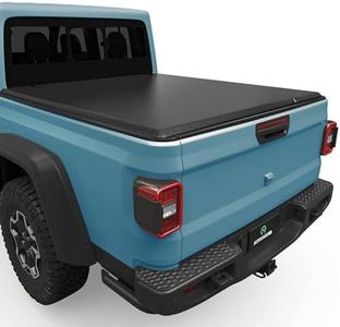 AUTOSAVER88 Soft Tri-fold Truck Bed Tonneau Cover Compatible with Jeep Gladiator JT 2020 2021 2022 2023 2024 2025 5 ft Bed with Trail Rail System