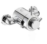 Emso Round Exposed Thermostatic Shower Valve with Bottom Outlet