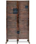 PINK CITY ARTS Mango Wooden Partition for Living Room | Room Divider for Office Panel | Wall Separator 6 Feet | Partitions and Dividers (2 Panel with Stand)