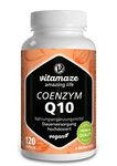 Vitamaze® Coenzyme Q10 200 mg per Vegan Capsule, 120 Capsules with 98% Ubiquinone for 4 Months, Best Bioavailability, German Quality, Natural Supplement without Additives