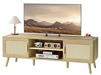 SUPERJARE Boho TV Stand for 55 Inch
