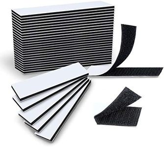 24 Pack Upgrade Hook Loop Strips, Heavy Duty Mounting Tape Double-Sided Fasten Interlocking Tape for Home and Office Use(1.2 x 4.7 Inch)