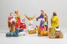 Reflection Art Studio Christmas Nativity Crib Set 6 inches Multicolor Set of 12 Pieces (Made in India)