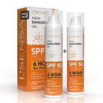 L'SENSA Sunscreen SPF 50 P+++, (Pack of 2) 6hr Sun Protection & Waterproof, Made with Korean Technology, Free from Oxybenzone, For Oily, Sensitive & Ace Prone Skin, Make-Up Friendly For Women & Men
