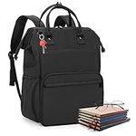 LoDrid Teacher Utility Bag, Heavy Duty Teacher Backpack for Men & Women, Teacher Tote Backpack for Work with Steel Frame Top, 15.6" Laptop Layer, Zip-Top Closure & Inner Padded, Black, Bag Only