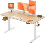 ErGear Electric Standing Desk, Height Adjustable Desk 140 x 70cm, Computer Desk with 4 Memory Smart Pannel, Home Office Desk with Splice Board