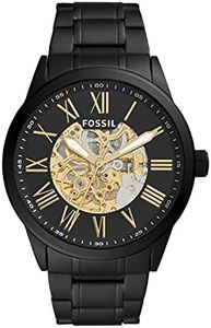 Fossil FLYNN AUTOMATIC BQ2092 Men's Automatic Watch, Black, Genuine Imported, Black, Bracelet Type