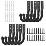 Garage Hooks, 10 Pcs Ladder Hooks for Hanging Heavy Duty Hooks, Ladder Storage Hooks, Wall Mounted Garage Hanger Brackets Hooks for Garage Wall Bike Chair Garden Hose Garden Tool Storage Hook