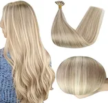 Full Shine Utip Hair Extensions Human Hair Color 16 Highlighted 22 Blonde Prebonded Hair Extensions 20 Inch Keratin Bond Human Hair Extensions 50 Gram Fusion Hair Extensions Real Human Hair