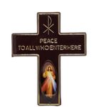 Blessings Brown Cross Divine Jesus Plastic Sticker