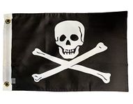 Small Jolly Roger 12x18 Flag Ship Garden Boat Pirate Man Cave Kayak