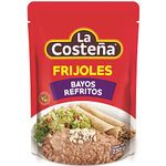 La Costena Refried Pinto Beans Pouch 12 x 220g / Mexican Refried Beans Frijoles in Pouch, Easy to Cook Microwave Beans (Pack of 12)