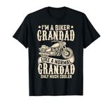 Biker Grandad Much Cooler Best Grandpa Ever Motorbike Dad T-Shirt