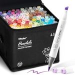 Ohuhu Alcohol Markers Brush Tip- 104-Color Double Tipped Alcohol Based Art Marker Set For Artists Adults Coloring Illustration- Honolulu Of Markers- Dual Tip Brush & Chisel- Refillable, Multicolor