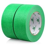 BOMEI PACK Green Masking Tape 48mm x 55yds, 2rolls for General Painting