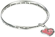 JNX Mother Twist Engraved Charm Bangle Prayer Card If I could give you diamonds for each tear