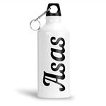 FurnishFantasy Personalised Aluminium White Sipper Bottle 750 ml - Best Personalized Gift for Happy Birthday, Return Gift, Name - Asas