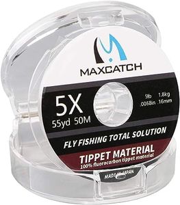 M MAXIMUMCATCH Maxcatch Fluorocarbon Tippet Line for Fly Fishing - Superior Abrasion Resistance-Low Stretch 55yd 0X-6X, Combo: 3X+4X+5X