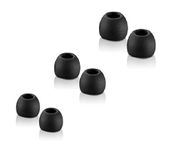 Thetransporter - 18 X Black Replacement Silicone In-Ear Earphone Headphone Earbuds Tips Gels Rubber Spare All Small Size…